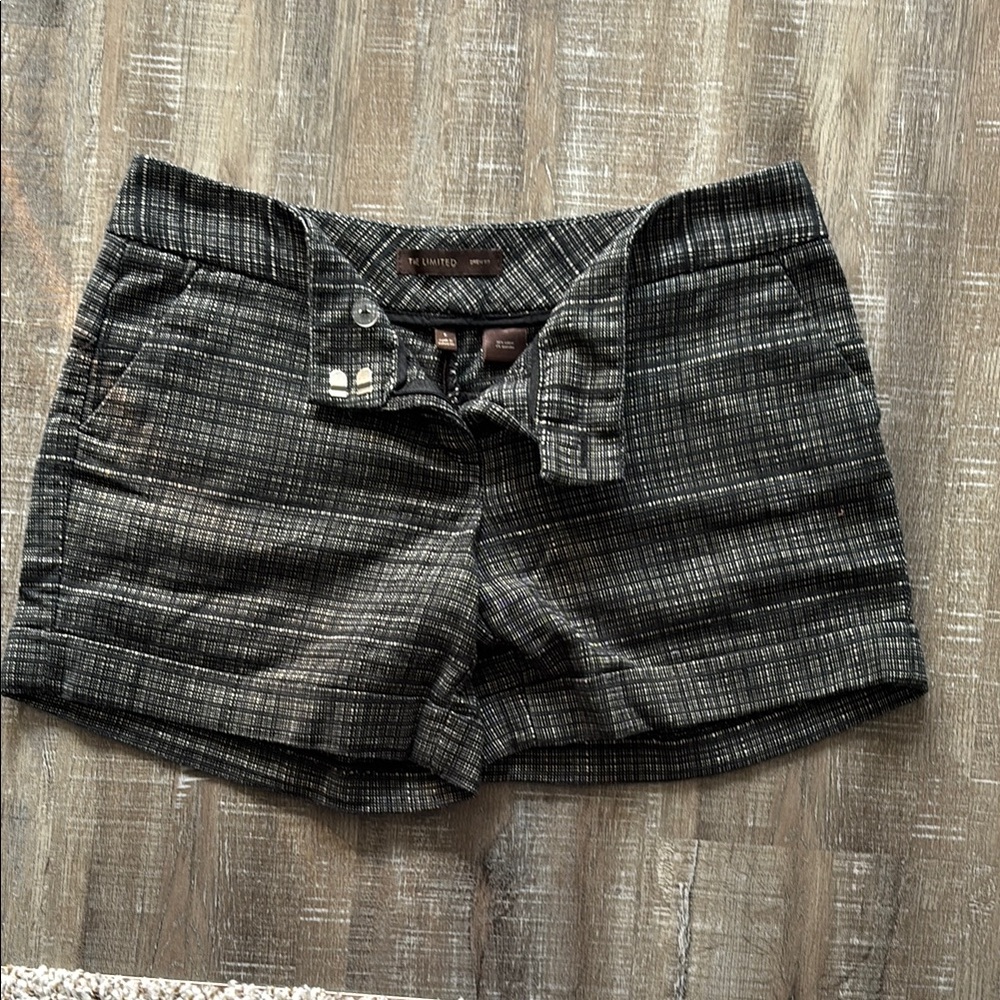 The Limited - Women's Black Plaid Shorts